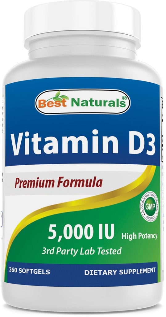 Mejores Naturales Vitamina D3 5000 UI 360 Softgels