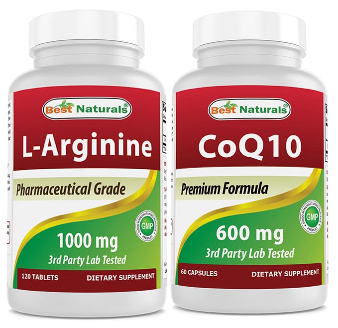 Mejores Naturales L-Arginina 1000 mg &amp; CoQ10 600 mg