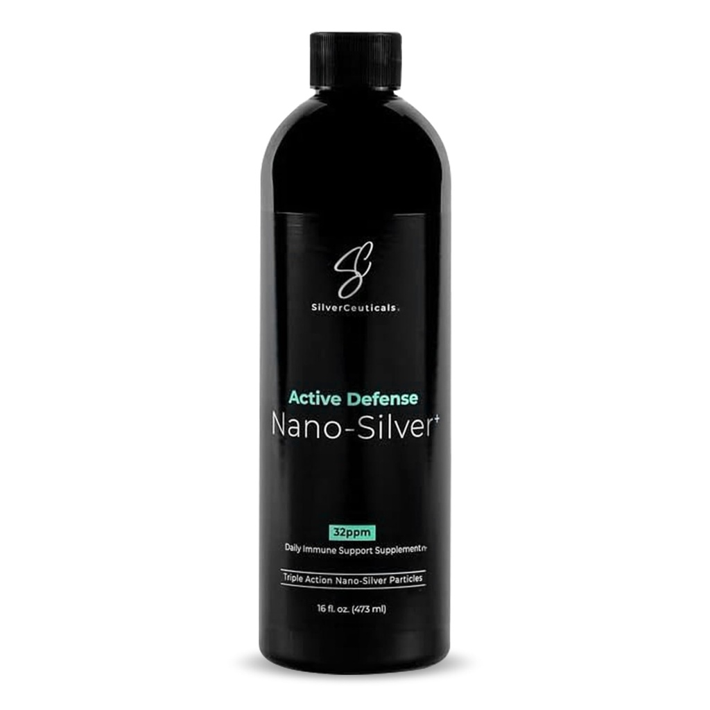 Colloidal Silver w/Nano Technology - 32ppm 16oz - 8X Más Eficacia - Natural Immune Support - Save The Sick Days - Ages 5 &amp; Up - Outperforms Superior PPM Silvers - No Taste &amp; Smell - 3rd Party Tested