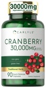 Carlyle Cranberry Suplemento TENIDO 30,000mg ANTE 90 cápsulas TENIDO NO GMO Y Fórmula Libre Gluten