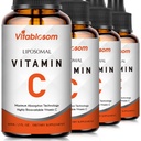 Vitamina Liposomal C 2000mg Líquido para adultos, alta absorción VIT C, Maximizar la vitamina C, para el sistema inmunológico " Antioxidante, 60ML (4 botellas)