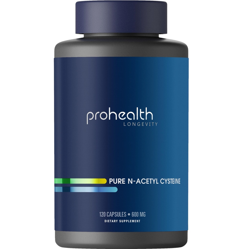 ProHealth Pure NAC – N-Acetyl Cysteine – Liver and Immune Support, Antioxidant and Glutathione Boost, Cellular Health ← 600 mg per Capsule peru 120 Servings 