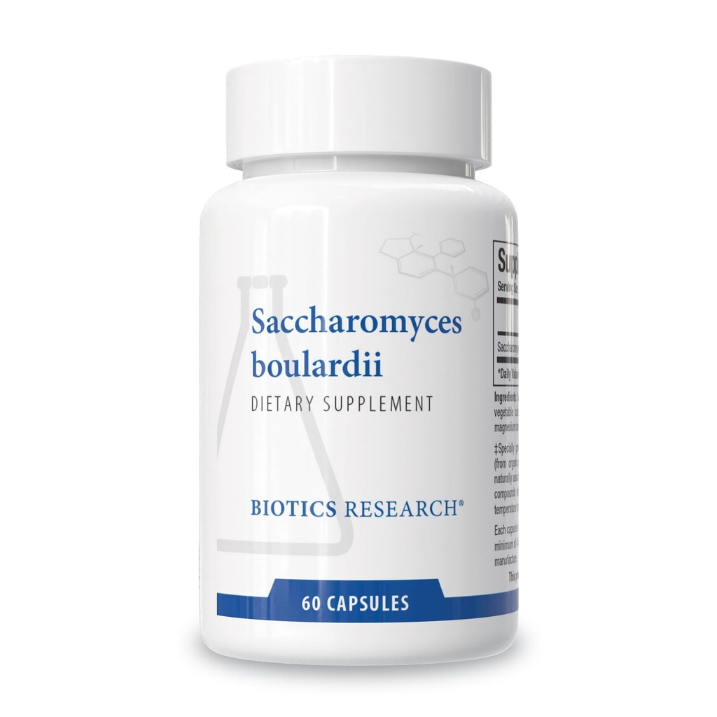Biotics Research Saccharomyces boulardii Probiotics Suplemento - 235 mg/Serving- Supports GI Health Microbial Balance, Healthy Immune & Pathway Responses - Dairy-Free, Temperature-Stable - 60 cápsulas