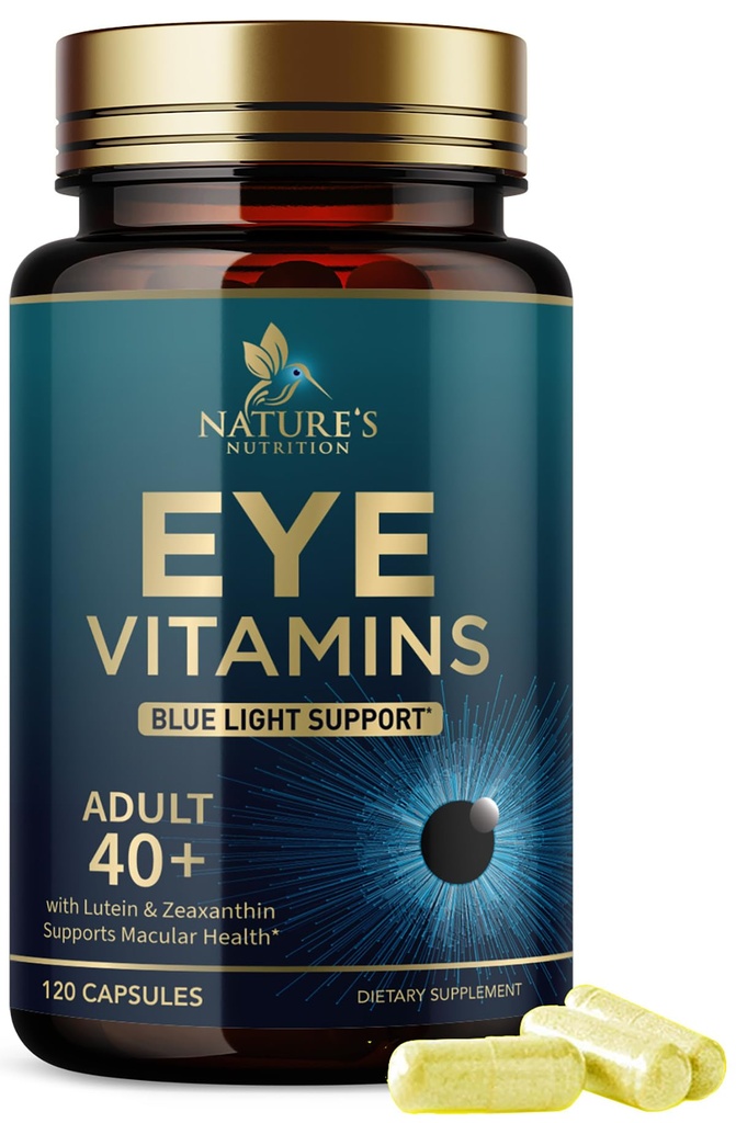Suplemento de vitaminas del ojo - Advanced Eye Care Vitamin with Lutein, Zinc, Vitamins C, E, Zeaxanthin & Minerals - Vision Multivitamin for Macular Health " Dry Eyes, Vegan, Bottled in USA - 120 cápsulas
