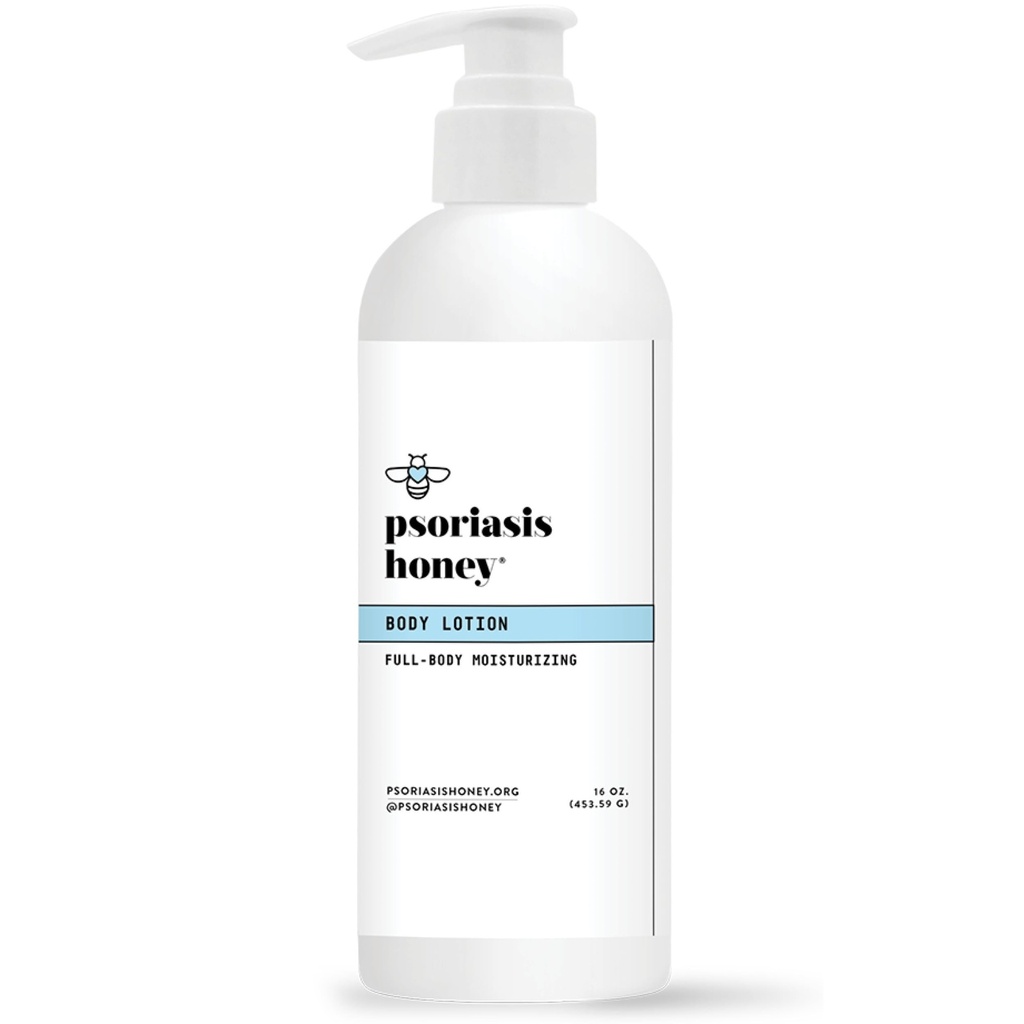 PSORIASIS HONEY Daily Moisturizing Body Lotion - Eczema & Seborrheic Dermatitis Cream for Itchy & Flaking - Moisturizing Psoriasis Treatment for Skin (16oz)
