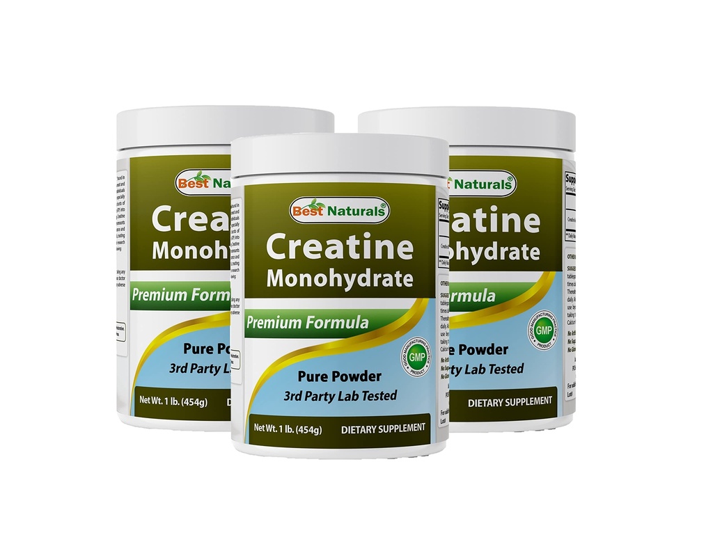 Mejores Naturales Monohydrate 1 Lb Pure Powder (1 LB (Pack of 3))