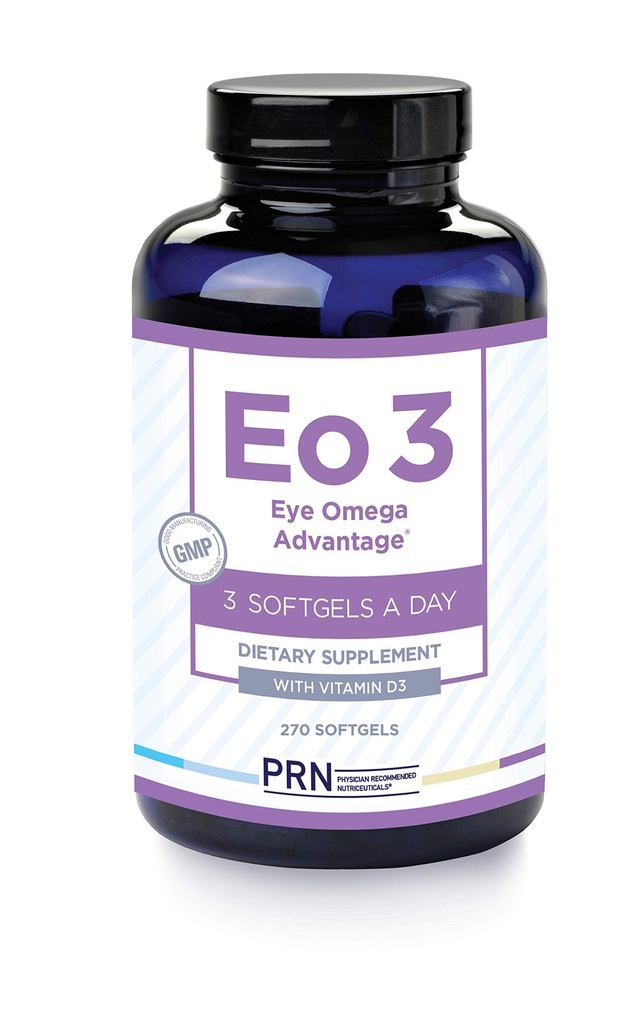 PRN Eye Omega Advantage (Eo3) Suplemento - 270 Softgels, 90-Day Supply - Re-Esterfied Omega 3 Triglyceride Form Eye Vitamins with 920mg EPA, 920mg DHA, Lutein &amp; Zeaxanthin for Macula, Re Supporttina