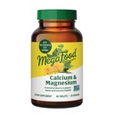 Suplemento de magnesio de calcio MegaFood - Apoyo a la salud ósea y la salud cardíaca - Suplementos de calcio de magnesio para mujeres y hombres - No GMO - 60 Tablas (20 Servimientos)