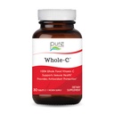 PURE ESSENCE LABS Whole-C Whole Food Vitamin C - Best Immune Support - Organic & Nature Vitamins - Immunity Booster &amp; Dietary Supplements (30 Tablets)