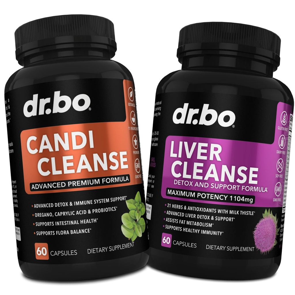 Candi Liver Cleanse Support Supplement - Balance Control Probiotic Complex Cleanser for Women &amp; Hombre - Oral Herbal Oregano " Capsules de ácido caprílico, Gallbladder Care Capsules " Milk Thistle Dandelion