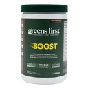 Greens First Boost - Proteína de base vegetal &amp; Nutrición equilibrada - Superfood Shake Mix - Sin trigo o soja - sin lácteos - Vegan - Dutch Chocolate, 12.28 oz.