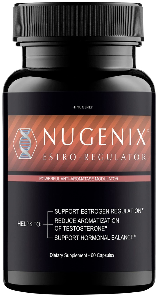 Nugenix Estro-Regulador - Suplemento DIM, Bloqueador de Estrógeno para Hombres e Inhibidor de Aromatasa, Booster de Testosterona - 60 cápsulas