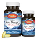 Carlson - Super Omega-3 Gems, 1200 mg Omega-3 Ácidos grasos con EPA y DHA, Suplemento Noruego Wild-Caught, cápsulas de aceite de pescado de origen sostenible, Omega 3 Suplementos, 100+30 Softgels