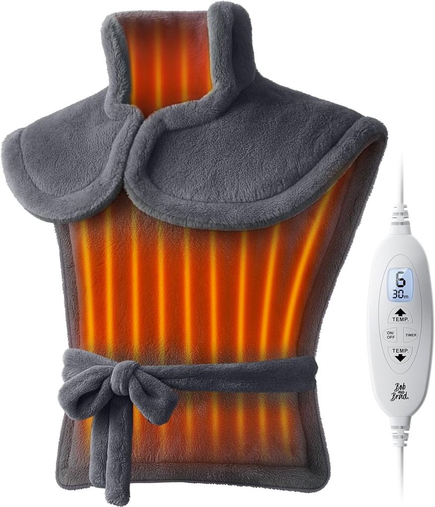 Bañera de calefacciÃ3n BOB y BRAD para el alivio del dolor trasero, almohÃ3n de calefacciÃ3n ElÃ©ctrica con peso FSA para el cuello HSA Eligible, hombros &amp; cuerpo completo, calefacciÃ3n rÃ¡pida, ETL certificado, regalo para mujeres hombres familia 24"x34"