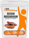 BulkSupplements.com Reishi Mushroom Extract Powder - Reishi Mushroom Powder, Suplemento para el bienestar general - Gluten Free, 1g por Serving, 250g (8.8 oz) (Pack de 1)