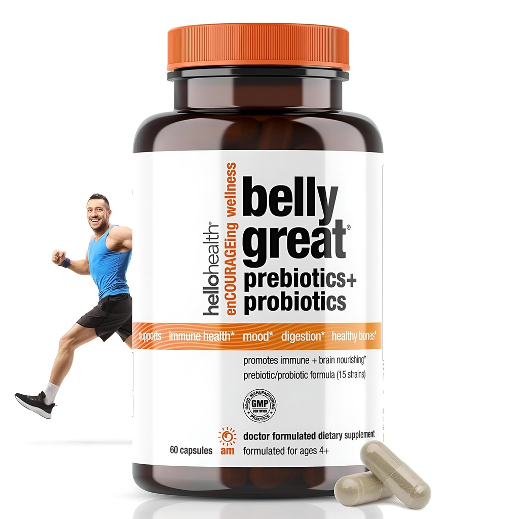Probióticos diarios para mujeres, hombres + niños Probióticos – Totalmente Grandes Prebióticos y Probióticos para Gut Health &amp; Immune Support + Vitamina D3, Folate B Vitaminas: 15 Strain, Gluten Gratis -60 Con