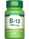 Verdad de la naturaleza B12 Vitamina tención 500 mcg tención 120 Tablets ← Vegan, No GMO &amp; Gluten Suplemento gratuito