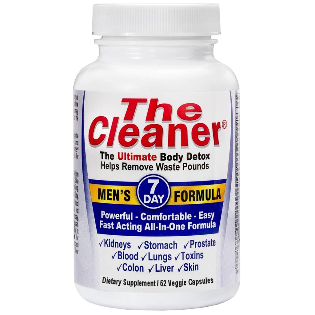Sistemas del siglo La desintoxicación limpiadora, potente fórmula completa de limpieza interna de 7 días para hombres, soporte salud digestiva, 52 cápsulas vegetarianas