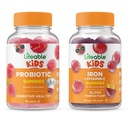 Probiótico Lifeable 2 billón de niños CFU + hierro &amp; vitamina C, Gummies Bundle - Gran Tasting, Suplemento de vitamina, Gluten Gratis, GMO Gratis, Chewable Gummy