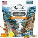 OPTIVIDA Congeladores de Plata Colloidal con Aceite de limón y miel (1 Pack) - Conseguir calmantes de garganta para adultos con alivio de tos " Fórmula de Plata Nano de acción rápida para Immune Support, 60 Ppm