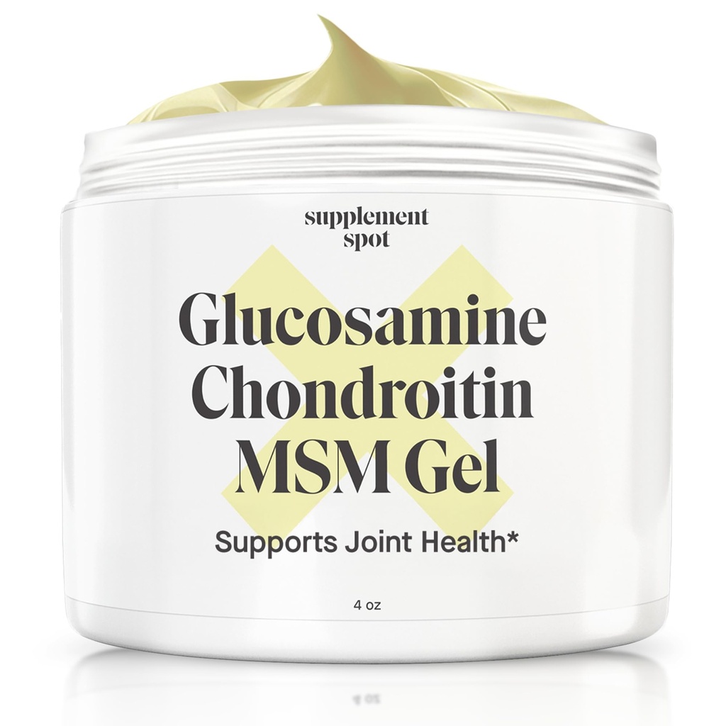 Glucosamine Chondroitin MSM Gel (4 oz) - con Glucosamina, Condroitina, MSM " Bromelain para apoyar la salud conjunta – para hombres de mujeres (90 Day Supply)