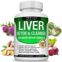 Liver Cleanse Detox " Repair Formula Liver Detox Suplemento – Milk Thistle with Dandelion, Artichoke, Turmeric, Beet Root, Turmeric " More for Natural Fast Herbal Cleaning Non-gmo Vegan 60 cápsulas