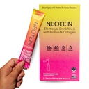 NEOTEIN: Electrolyte Powder Packets, Protein Powder con 10g Protein &amp; Collagen   Hydration Packets - Zero Sugar, NO Fillers, NO Carbs ← Strawberry Lemonade ← 40 Calories Silencio Keto &amp; Paleo tención Pack of 15