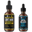 HERBIFY Bundle - Lions Mane Drops " Biotin and Collagen - Brain, Hair, Skin " Nails Support