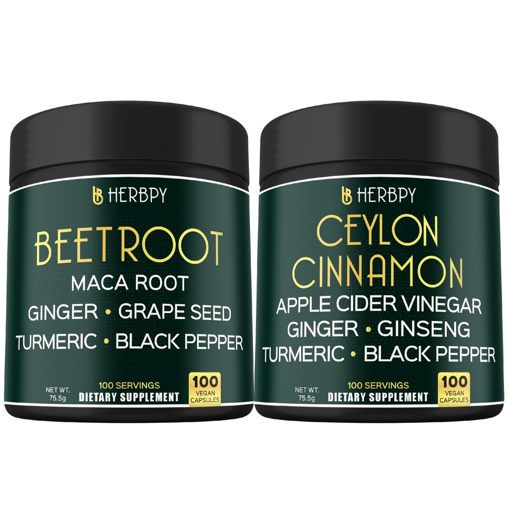 Bundle 6in1 Beet Root Capsules & 6in1 Premium Ceylon Cinnamon Suplementos