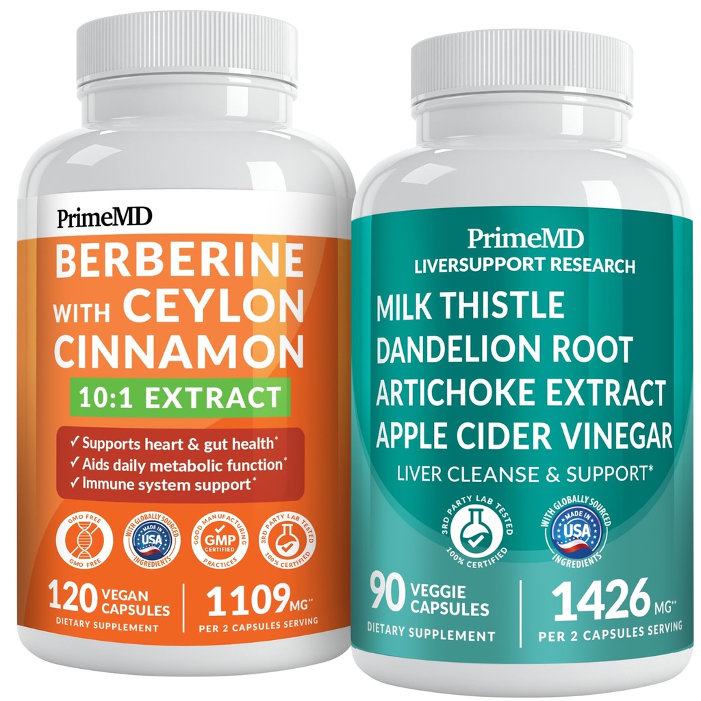 Suplemento de beberina de 21 en-1 con canela de Ceylán, cromo, melón de amargo y té verde (120 ct) "