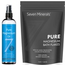 Siete Minerales Aceite de Magnesio Puro &amp; Pulgas de Baño de Magnesio Puro
