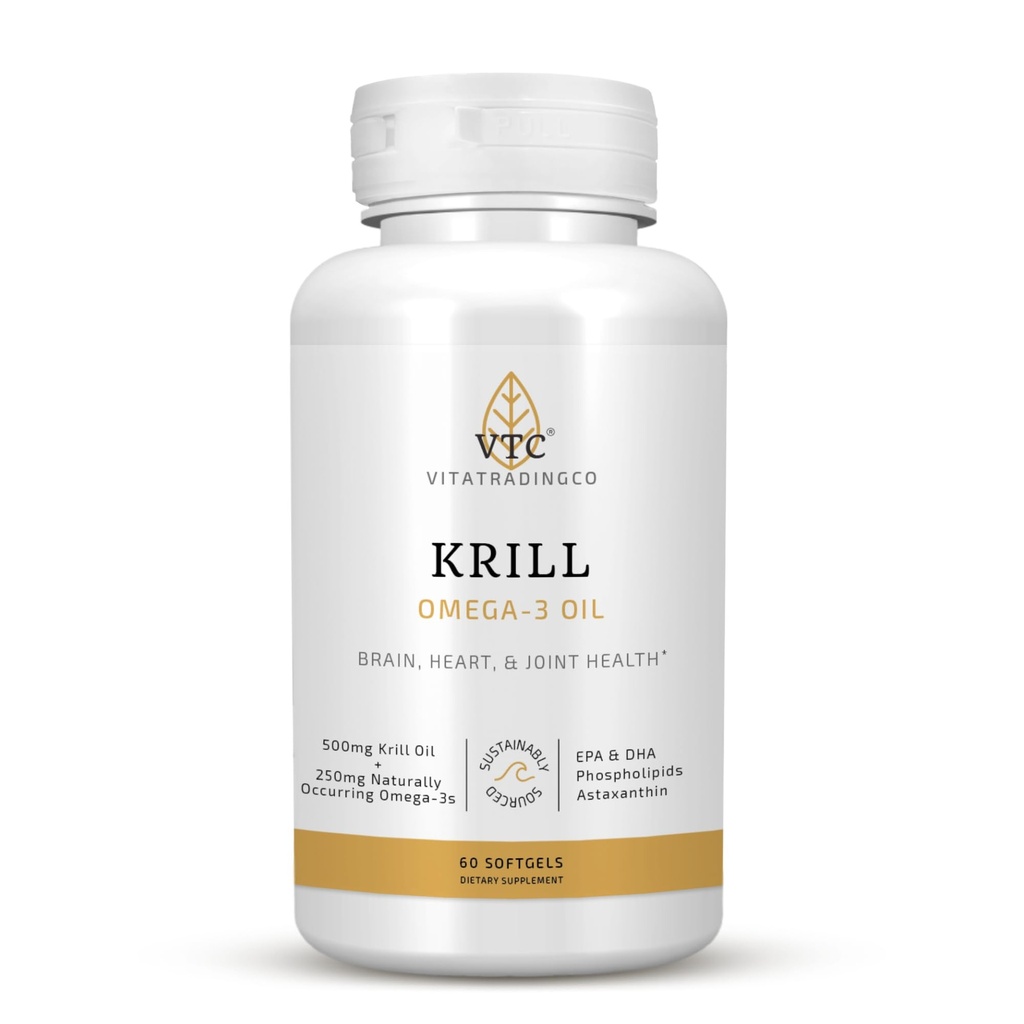 VTC VitaTradingCo. Krill Omega-3 Suplemento Óleo sobre el Neptuno Antártico Puro Aceite de Krill Antártico (NKO)