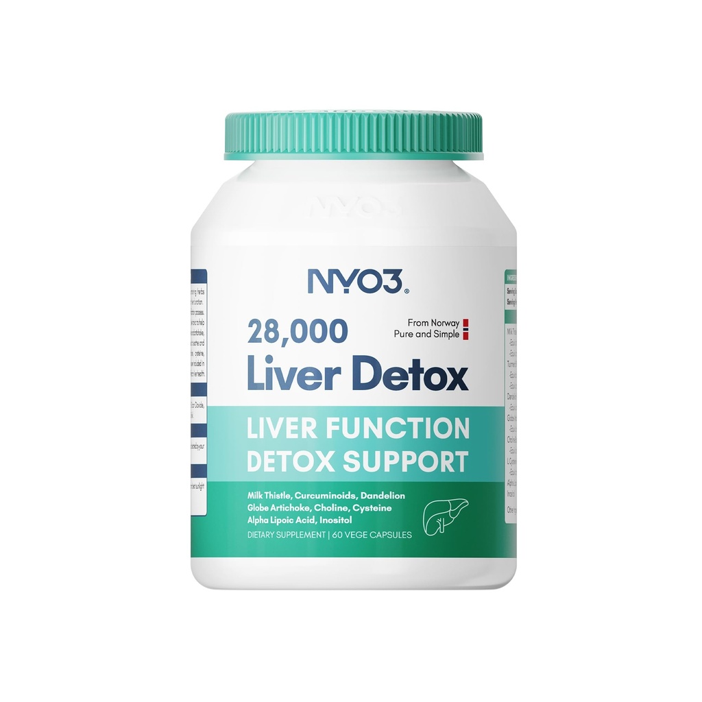 NYO3 Milk Thistle 200mg Liver Detox Suplemento con Dandelion Root & Artichoke Extract