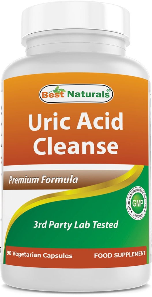 Mejores Naturales Uric Acid Cleanse Vitaminas para Hombres y Mujeres - 90 Veggie Capsules (90 Cuenta (Pack de 1))