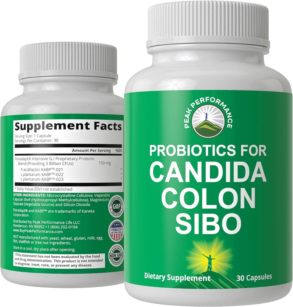 Probióticos para Candida, Colon Cleanse, IBS y SIBO Support. Doctor recomendado Propietario Microbiome Reset Probiótico Suplemento. Tratamiento de la salud y el hacinamiento de Gut Capsules para Hombres