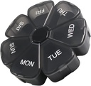 Organizador de gran tamaño semanal 7 días, caja de píldoras, caja de píldoras, contenedor de píldoras, organizador de píldoras, tenedor de píldoras, dispensador de píldoras 7 días, aceite de pescado, píldoras, suplementos, vitaminas, organizador de medicina