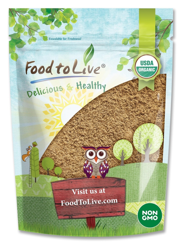 Comida para vivir - Camu ecológico Camu Powder, 1 libra - No GMO, Kosher, Raw, Vegan Superfood, Bulk, No irradiado, Puro, Grande para hornear y bebidas