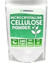 XPRS Nutra Microcrystalline Cellulose Powder - Odorless Cellulose Fiber Powder - 100% Pure Powdered Cellulose Supplement is an Insoluble Fiber for Pill Binder Mix and Cellulose Paste (1.10 libras)