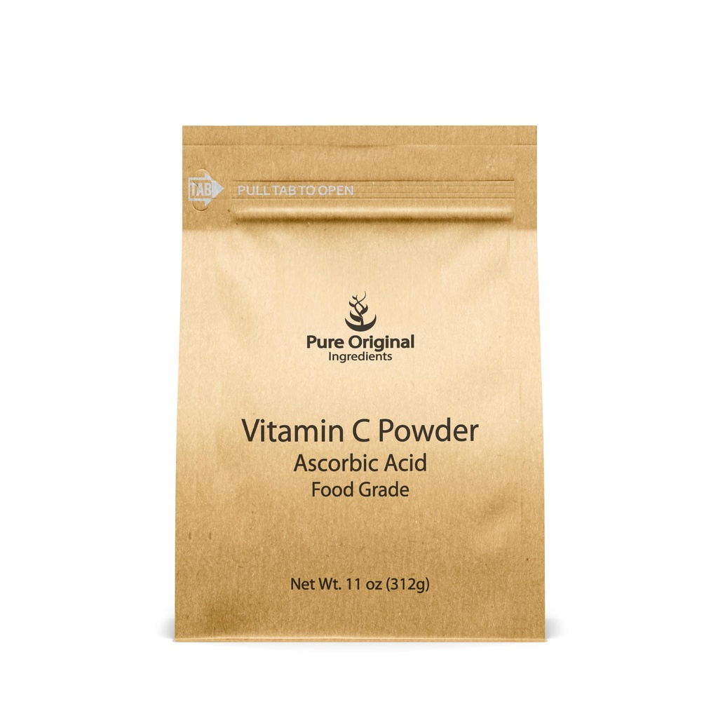 PURE ORIGINAL INGREDIENTES Vitamina C Polvo, 11 oz, Ácido ascórbico