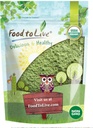 Alimentos para Vivir Pólvora de Trigo Orgánica, 2 Libras - No GMO, Whole-Leaf, Raw, No-Irradiated, Pura, Superfood Vegan, Bulk, Grande para Juice, Rico en Fiber, Clorophyll, Ácidos Gordos y Minerales