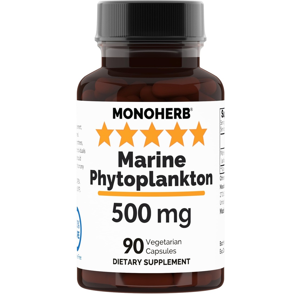 MONOHERB Marine Phytoplankton 500 mg - 90 cápsulas vegetarianas