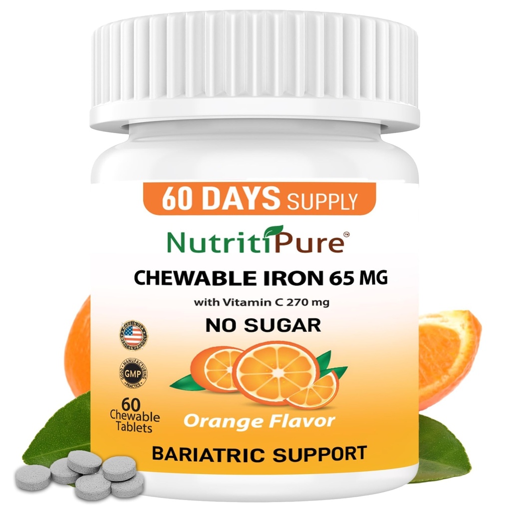 Hierro Chewable 65 mg con vitamina C 270 mg (para Mujeres/Men)