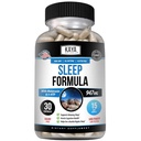 Kaya Naturals - Apoyo al sueño Fórmula con Melatonina - Ayuda Suplemento de vitaminas - Estrés del sueño y soporte de humor - L-Tryptofan, Flores de Pasión, Ashwagandha y Más (30 Conde)