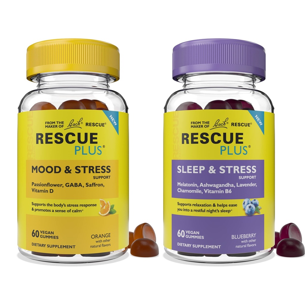 Bach RESCUE Plus Gummy Day &amp; Night Bundle 2 x 60 Conde