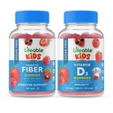 Niños de fibras preciosas gratis de azúcar y vitamina D niños, maniquíes - Gran Tasting, Suplemento de vitaminas, Gluten Gratis, GMO Gratis, Chewable Gummy