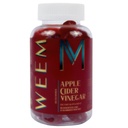 WEEM Manijas de vinagre de manzana - ACV natural vegano con ácido fólico gratis - Vitamina B12 - Suplemento Premium Detox &amp; Peso- Ayuda Digestión para Mujeres y Hombres