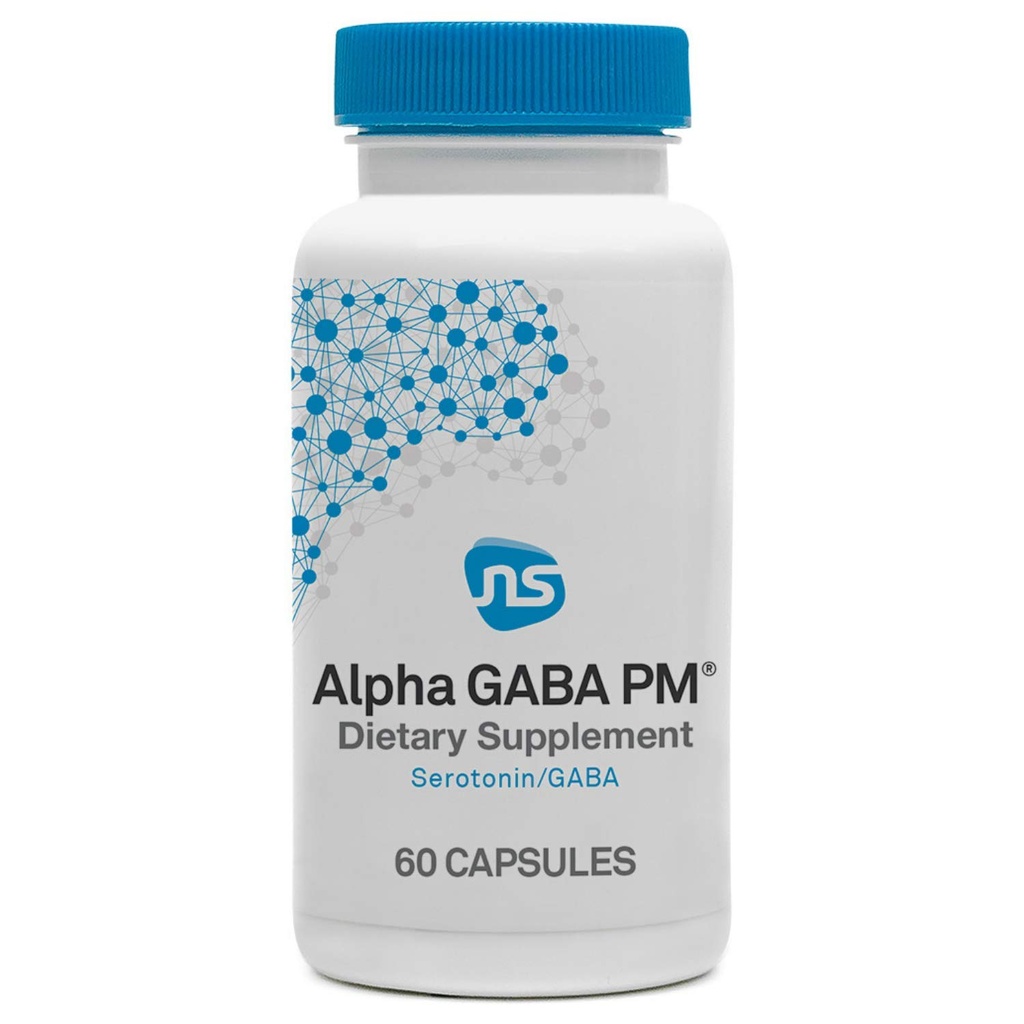 NeuroScience GABA PM Calm Sleep Aid for Adults - 400mg L Theanine Supplement with 5 HTP for Brain Support &amp; Magnesium for Sleep - Soothe an Overactive Mind & Racing Thoughts (60 Capsules)