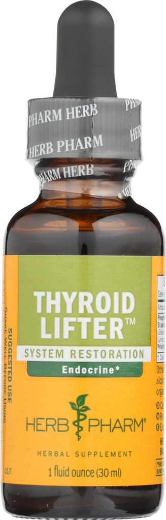 Herb Pharm Tiroid Lifter Liquid Herbal Fórmula para Sistema Endocrino Soporte - 1 onza