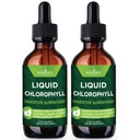 NUEVAs gotas líquidas de clorofila AGE - Concentrado natural - Booster de energía, digestión y apoyos del sistema inmunológico, desodorante interno, función del hígado - (2 Fl Oz (Pack de 2))