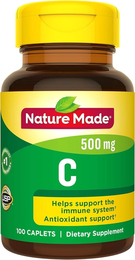 Nature Made Vitamina C 500 mg Caplets 100 Ct